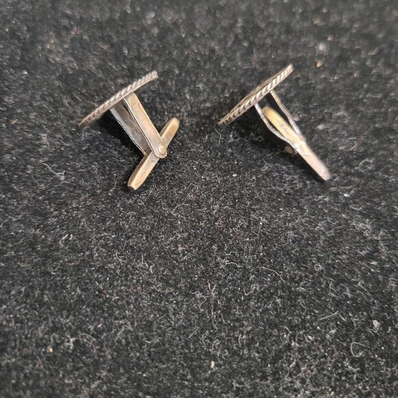 Vintage Men's Sterling Silver Taxco Mexican Design Cufflinks - Picture 3 of 5